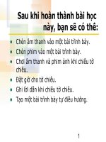 bài 8. Chèn âm thanh, hình ảnh vào tờ chiếu