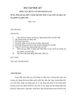 BÀI tập học kỳ XDVBPLx 