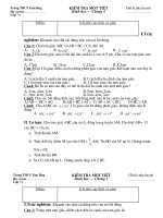 Đề kiểm tra Hình 1tiết CIII Tam Hưng 08-09