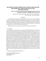 ảnh h-ởng của phân chế biến từ rác thải hữu cơ sinh hoạt đến sinh tr-ởng phát triển và năng suất cà chua Đông-Xuân 2004-2005