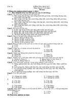 Đề thi Địa  lý Kỳ I