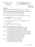 ĐỀ THI TUYỂN SINH ĐẠI HỌC NĂM 2010 Môn: TIẾNG ĐỨC; Khối D mã 628 