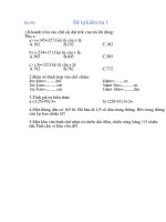 đề kiểm tra 1-lớp 3