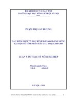Đặc điểm dịch tễ học bệnh lở mồm long móng tại một số tỉnh miền bắc giai đoạn 2005 2009 