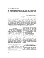 ảnh h-ởng của Salmonellosis đến một số chỉ tiêu kỹ thuật của đàn gà đẻ bố mẹ giống L-ơng Ph-ợng nuôi trong hộ gia đình