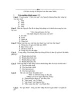 10 đề thi vào  phổ thông