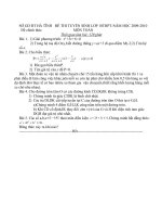 ĐỀ TUYỂN SINH VÀO LỚP 10 THPT(HÀ  TĨNH) NĂM HỌC 2009-2010)