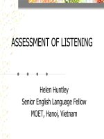 ASSESSMENT OF LISTENING