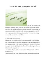 Tối ưu hóa html, kỹ thuật seo cần biết 