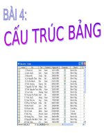 Bài 4: Cấu trúc bảng mới