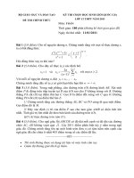 KỲ THI CHỌN HỌC SINH GIỎI QUỐc gia lớp 12 THPT năm 2011 môn toán