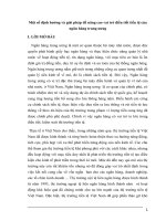Một số định hướng và giải pháp để nâng cao vai trò điều tiết tiền tệ của ngân hàng trung ương