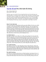 Bài thuốc chữa bệnh tiểu đường từ hoa