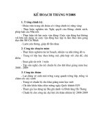 Kế hoạch hoạt động tháng 9/2008