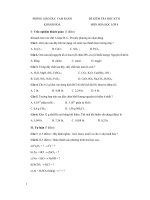 ĐỀ KIỂM TRA HỌC KỲ II MÔN HOÁ HỌC LỚP 8 PHÒNG GIÁO DỤC CAM RANH KHÁNH HOÀ