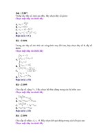 Bộ đề trắc nghiệm số 7 (có đáp án)