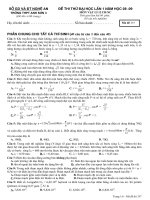 Thi thử ĐH 2009 THPT Anh Sơn 3 (có đáp án)