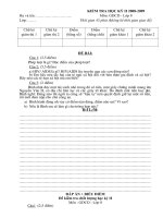 Đề KTKHII-GDCD 8 (Đáp án+Biểu điểm)