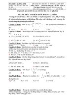 Đề- Đáp án KT học kỳ II -Toán 11 cơ bản