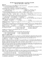 ĐỀ MÔN HÓA -A TSĐH -CĐ 2009 M-825-  PHÂN NỘI DUNG 10-11-12 - (2 TRANG IN)