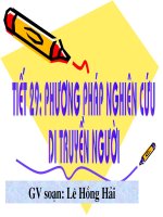 TIẾT 9: Ph][ng phap di truyền