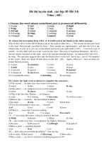 Đề tuyến sinh vào lớp 10