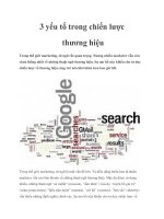 3 yếu tố trong chiến lược thương hiệu 