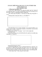 Sử dụng thiết bị dạy học Toán lớp 1