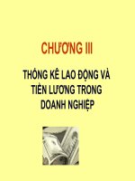THỐNG KÊ LAO ĐỘNG VÀ  TIỀN LƯƠNG TRONG  DOANH NGHIỆP