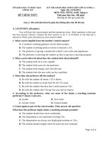 ĐỀ THI CHỌN HỌC SINH GIỎI LỚP 12 VÒNG 1 NĂM 2012 MÔN TIẾNG ANH - SỞ GIÁO DỤC VÀ ĐÀO TẠO LONG AN