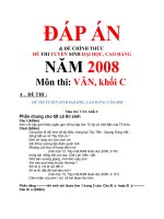 ĐÁP ÁN & ĐỀ thi ĐH, CĐ_môn VĂN, khối C   năm 2008