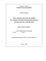 Luận văn thực trạng giao đất nông, lâm nghiệp đối với phát triển kinh tế hộ nông dân nhận đất tại huyện kỳ sơn tỉnh hoà bình 