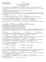 Đề ôn Thi tốt nghiệp chương I và II