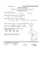 Đề thi thử vào 10 số 3