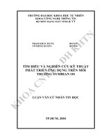 TÌM HIỂU và NGHIÊN cứu kỹ THUẬTPHÁT TRIỂN ỨNG DỤNG TRÊN MÔITRƯỜNG SYMBIAN OS 