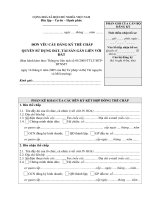 ĐƠN YÊU CẦU ĐĂNG KÝ THẾ CHẤP QUYỀN SỬ DỤNG ĐẤT, TÀI SẢN GẮN LIỀN VỚI ĐẤT