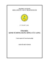 TÌM HIỂU KINH tế ĐỒNG BẰNG SÔNG cửu LONG 