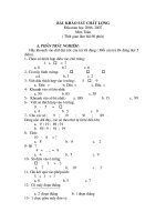 Bài khảo sát chất lượng