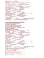 Bài tập Anh 8 hè cực hay