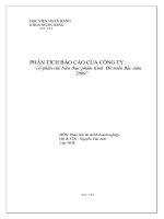 PHÂN TÍCH BÁO CÁO CỦA CÔNG TY