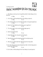Trắc nghiệm quản trị học 