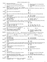 Đề thi thử DH có đáp án chuẩn