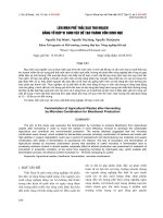 LÊN MEN PHẾ THẢI SAU THU HOẠCH BẰNG TỔ HỢP VI SINH VẬT ĐỂ TẠO THÀNH CỒN SINH HỌC
