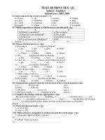 Định kỳ English 6 + đáp án n02