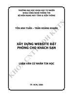 XÂY DỰNG WEBSITE ĐẶTPHÒNG CHO KHÁCH sạn 