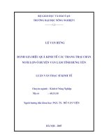 [Luận văn]đánh giá hiệu quả kinh tế các trang trại chăn nuôi lợn ở huyện văn lâm tỉnh hưng yên 