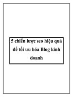 5 chiến lược seo hiệu quả để tối ưu hóa blog kinh doanh 