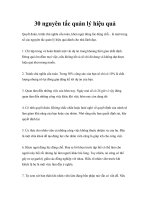 Kỹ năng quản lý 30 nguyên tắc quản lý hiệu quả 