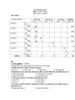 Đề Thi Học kỳ 2 Lịch sử 6 (Đề 1)