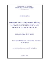Khởi động động cơ điện không đồng bộ ba pha công suất trung bình và lớn trong các trạm bơm thuỷ nông 